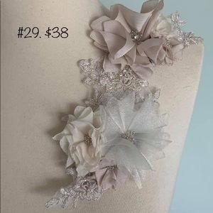 Cream & blush flower magnetic pin brooch, wedding